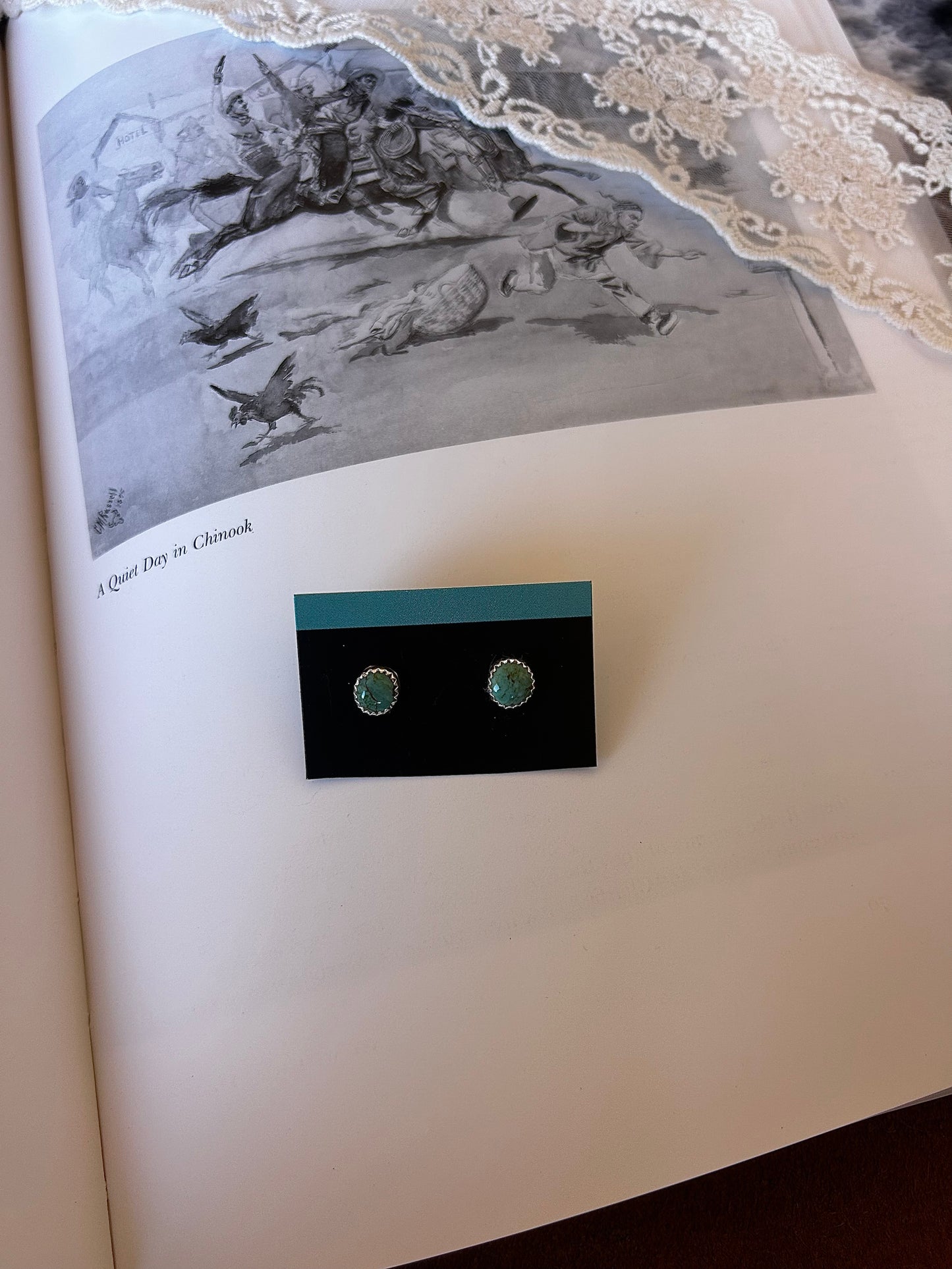 Green Turquoise Studs