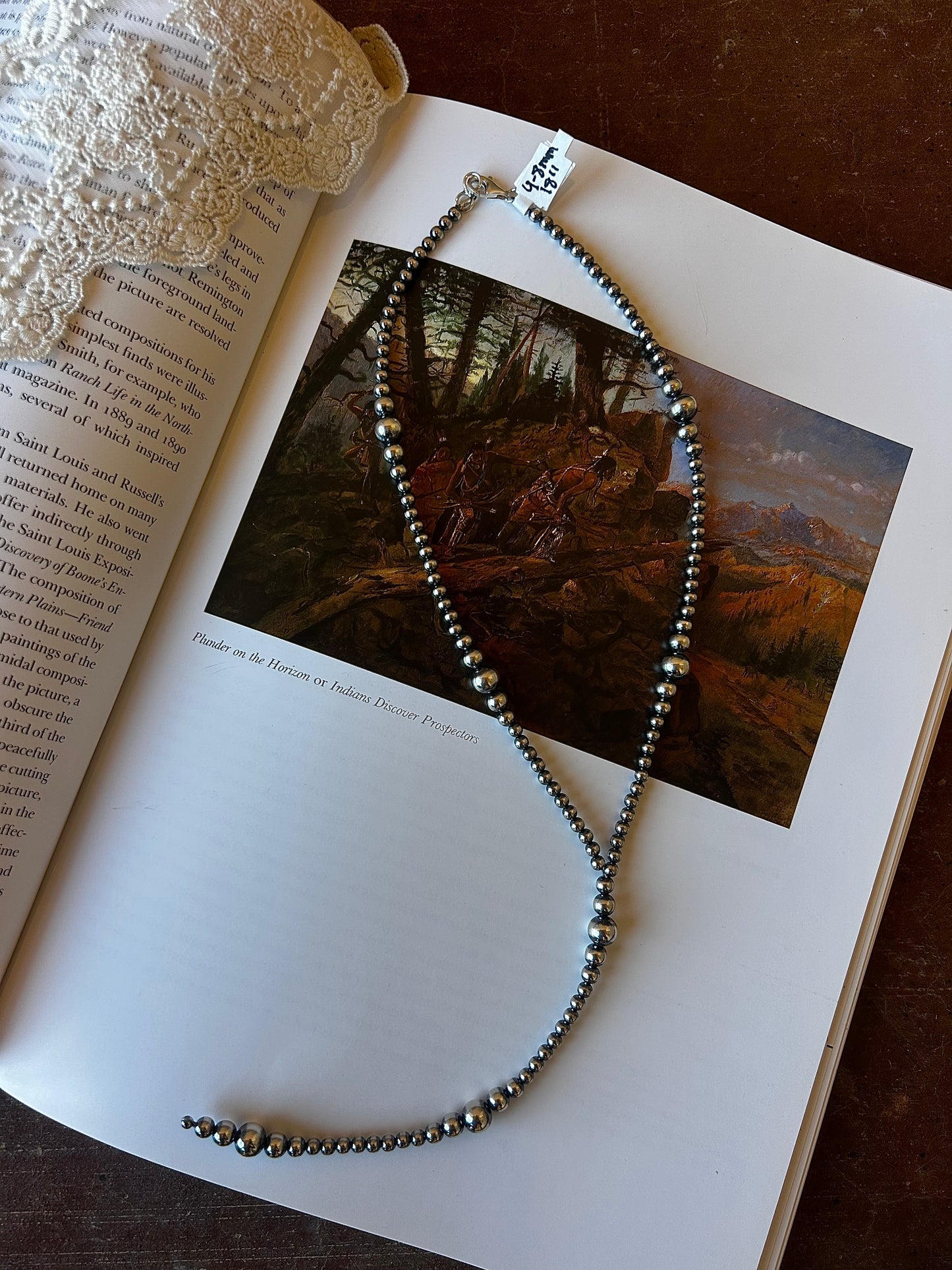 Your Mama's Pearl Lariat 4-8mm 18"