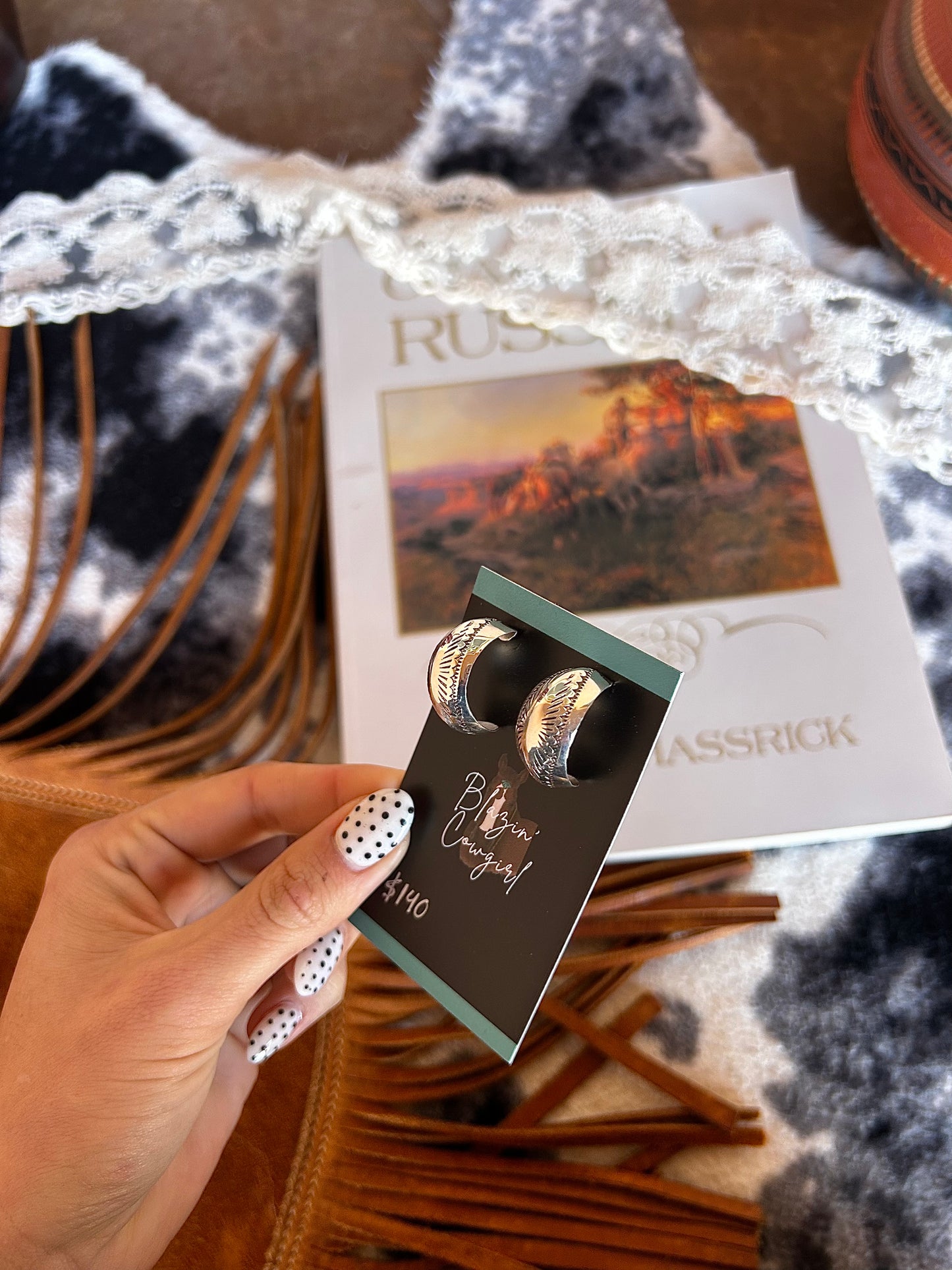 Engraved Sterling Silver Hoops