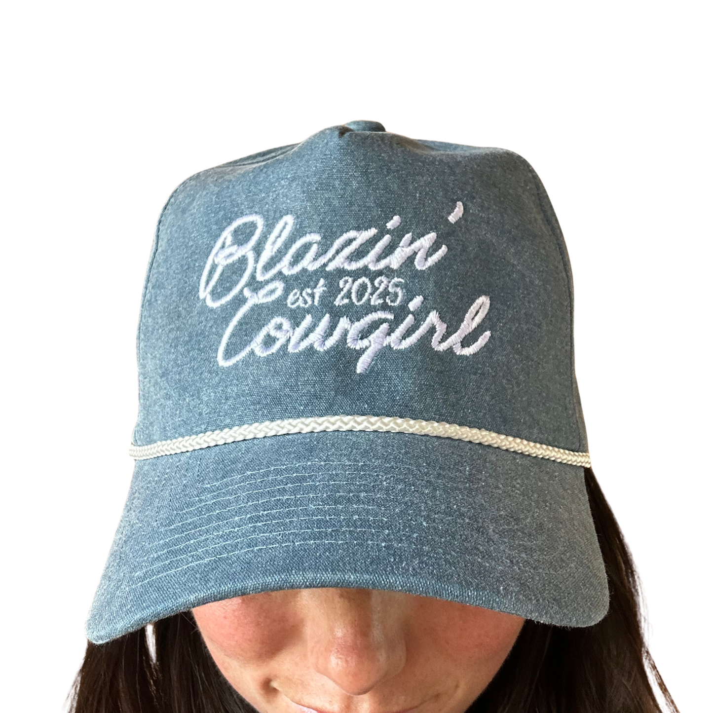 Blazin' Cowgirl Denim Cap