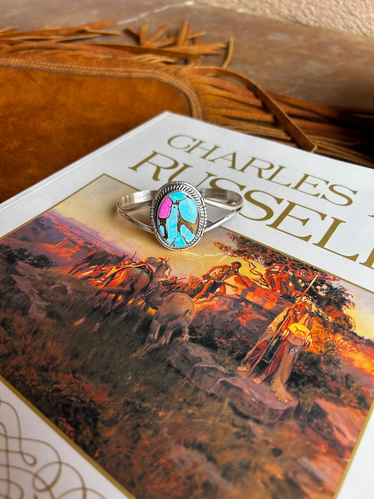 Cotton Candy Stone Cuff