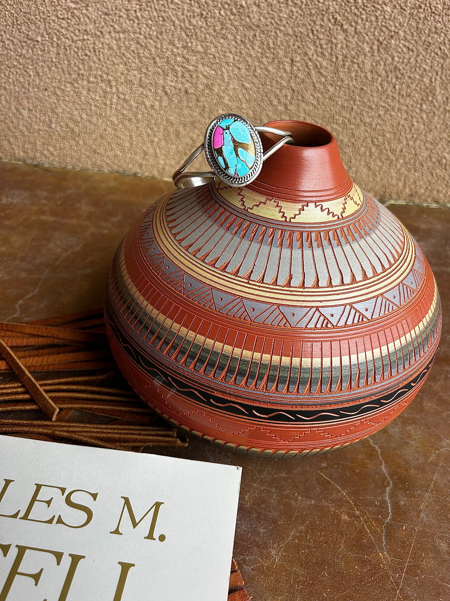 Cotton Candy Stone Cuff