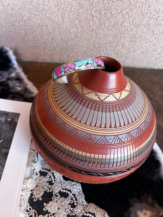 Sweet Swirl Stone Cuff