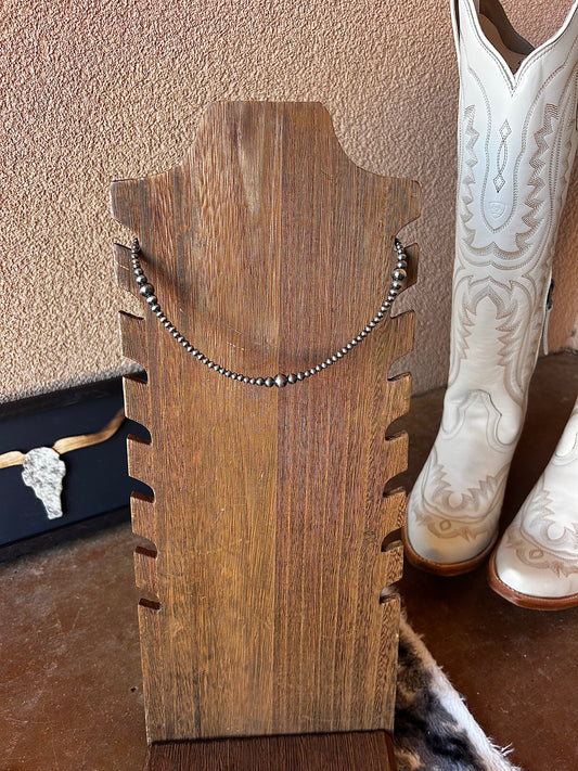 Your Mama's Pearl Necklace 3-6mm 14"