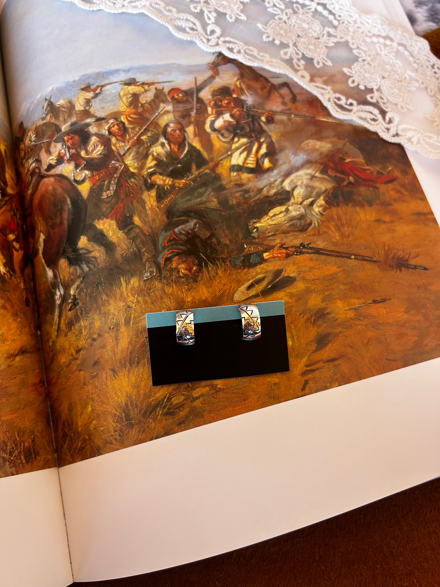 Triangle Stamped Hoops