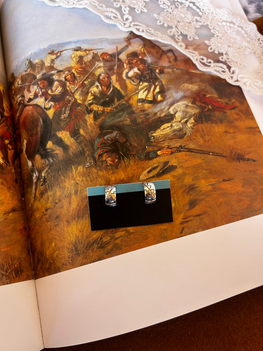 Triangle Stamped Hoops