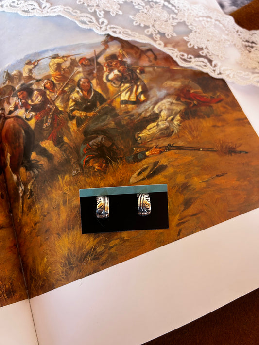 Striped Stamped Hoops