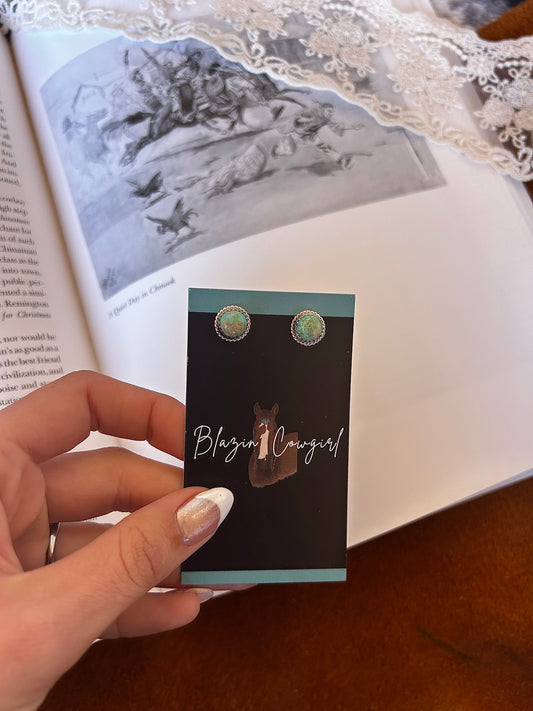 Green Turquoise Studs