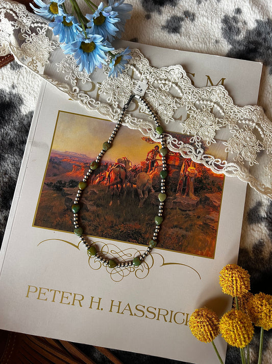 Your Mama's Green Heart Necklace