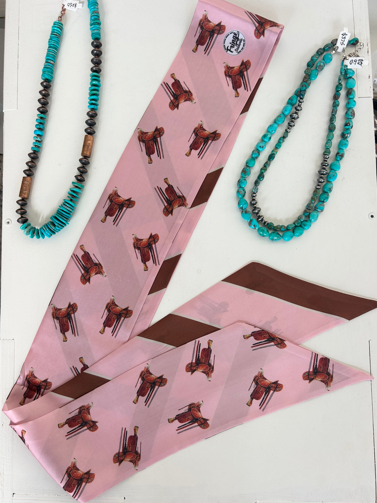 Preppy Saddle - Pink & Brown