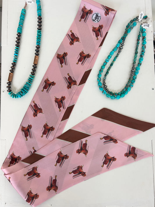 Preppy Saddle - Pink & Brown