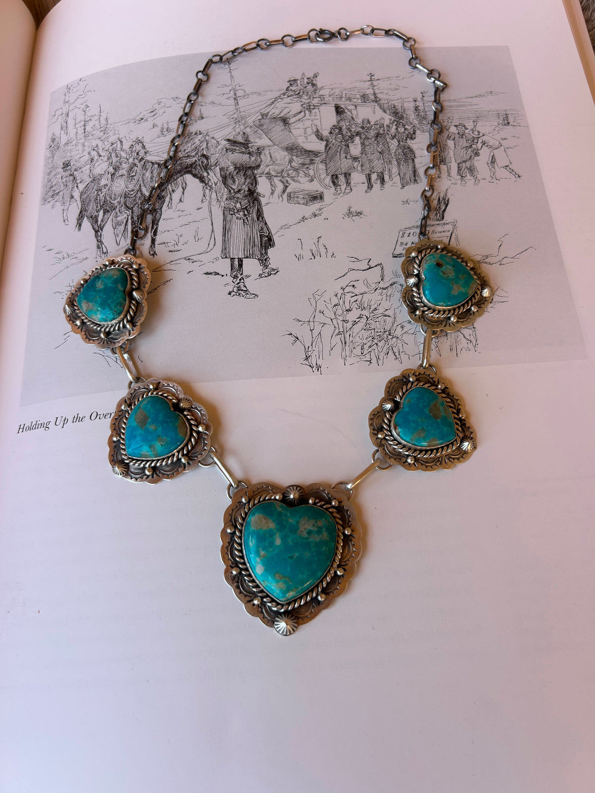 Kingman Turquoise Heart Necklace