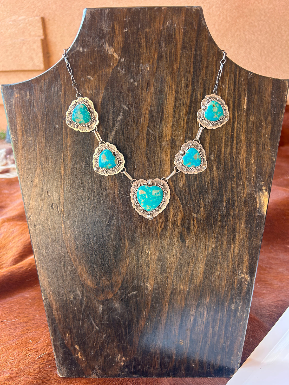 Kingman Turquoise Heart Necklace
