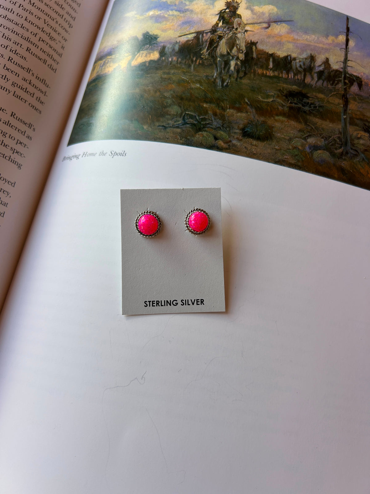 Pink Opal Studs