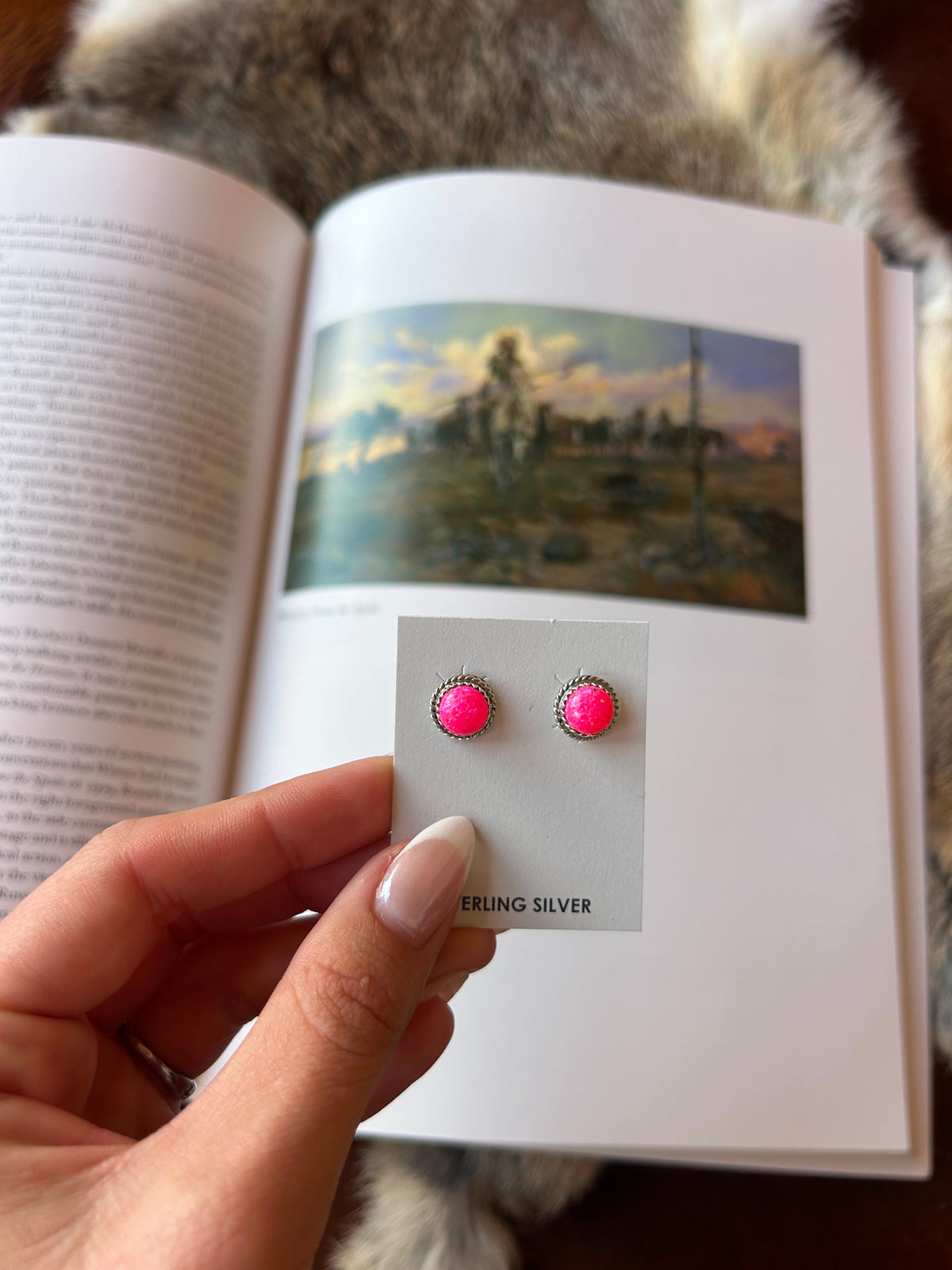 Pink Opal Studs