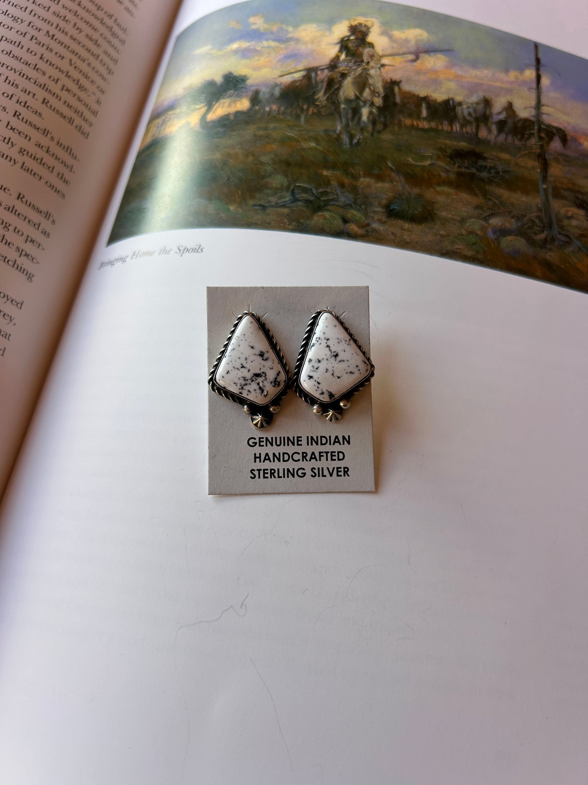 White Buffalo Stud Earrings
