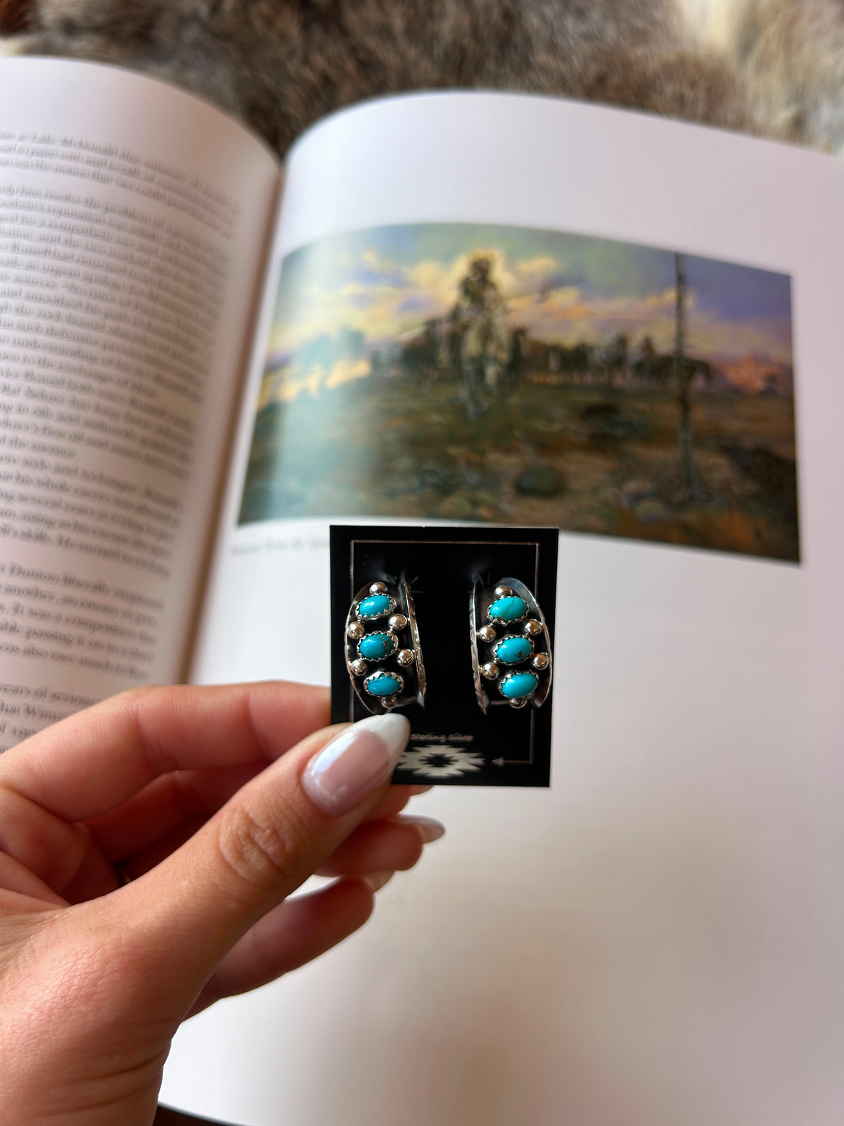 Kingman Turquoise Hoops