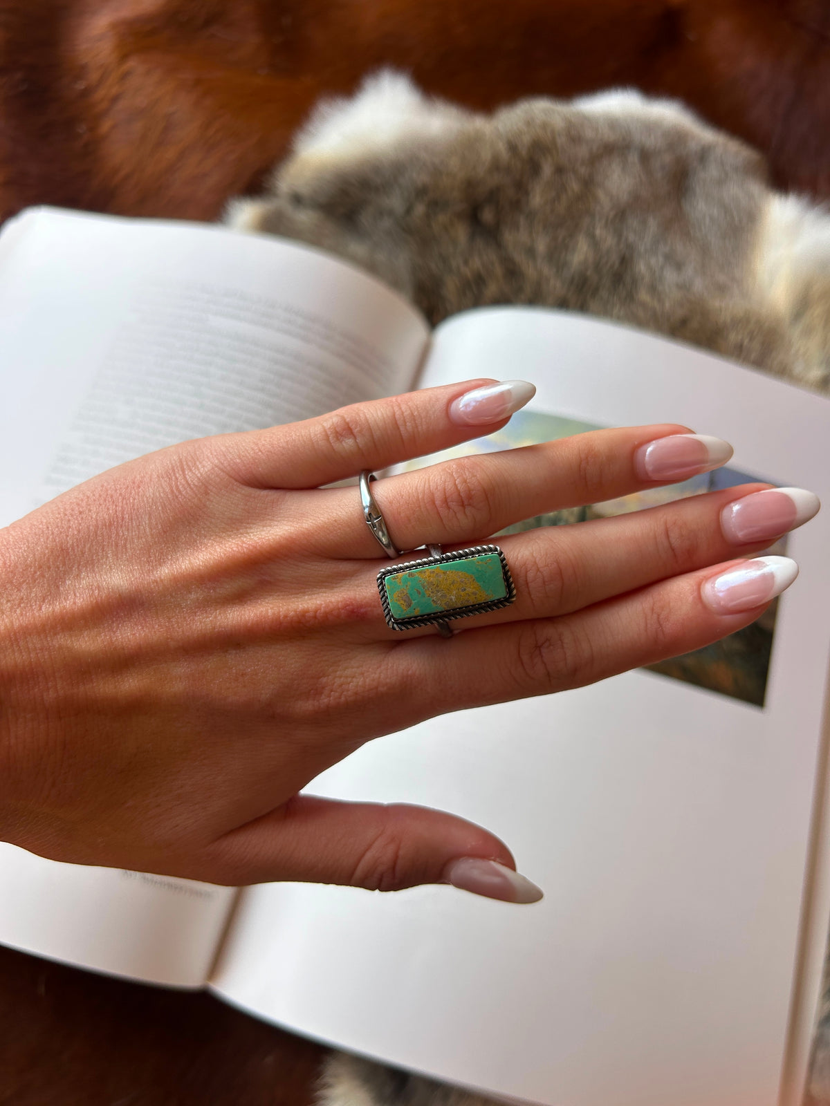 Kingman Turquoise Adjustable Ring