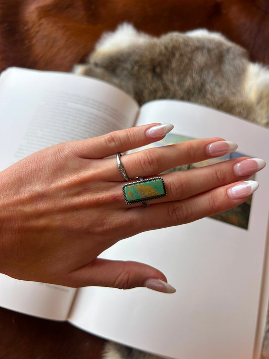 Kingman Turquoise Adjustable Ring