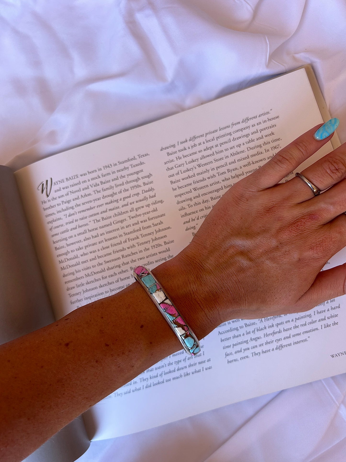 Sweet Swirl Stone Cuff