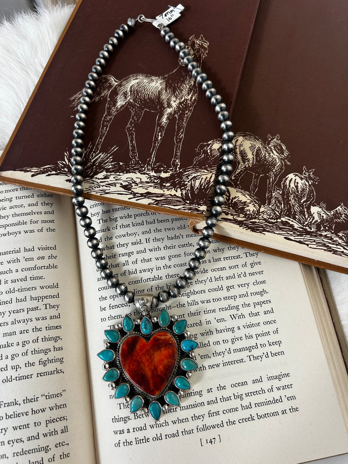 Heart Pendant Set 7mm 16"