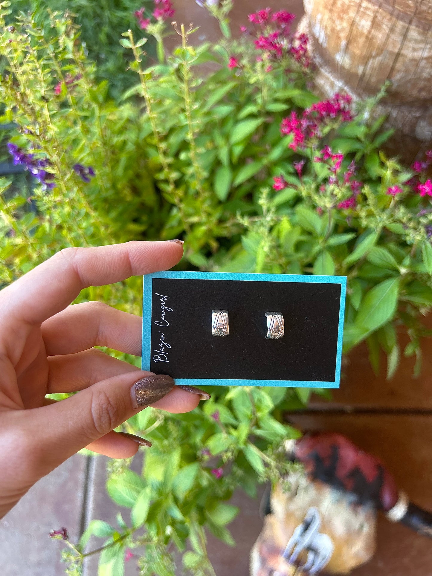 Arrowhead Stamped Hoop