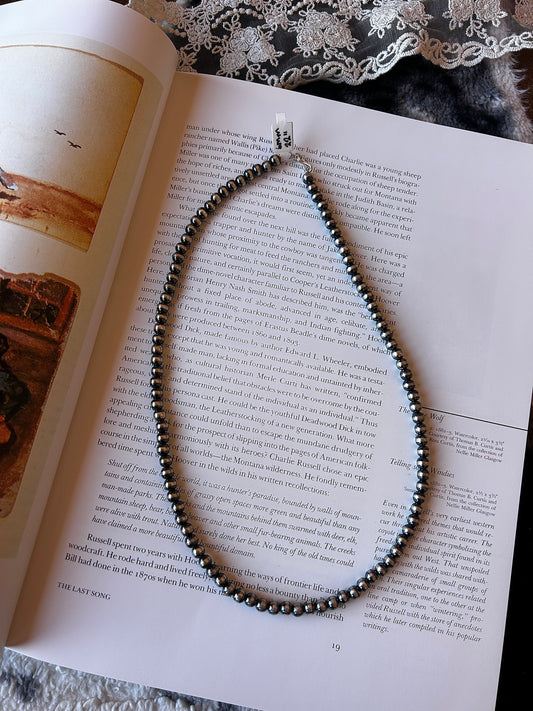 Your Mama's Pearl Necklace 6mm 22"