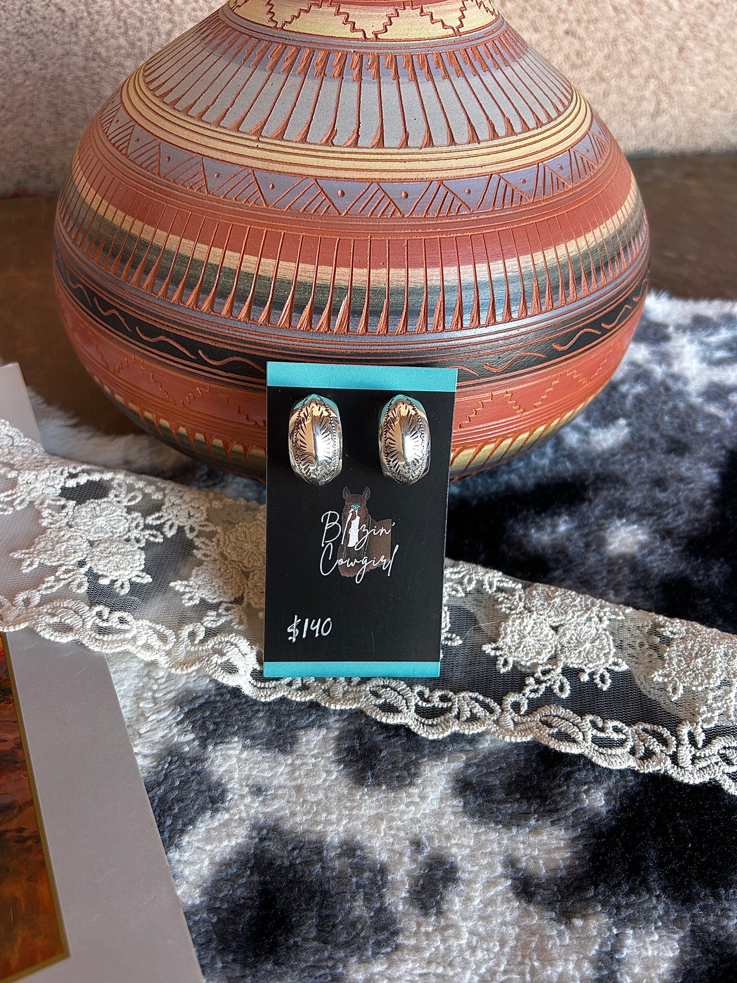 Engraved Sterling Silver Hoops