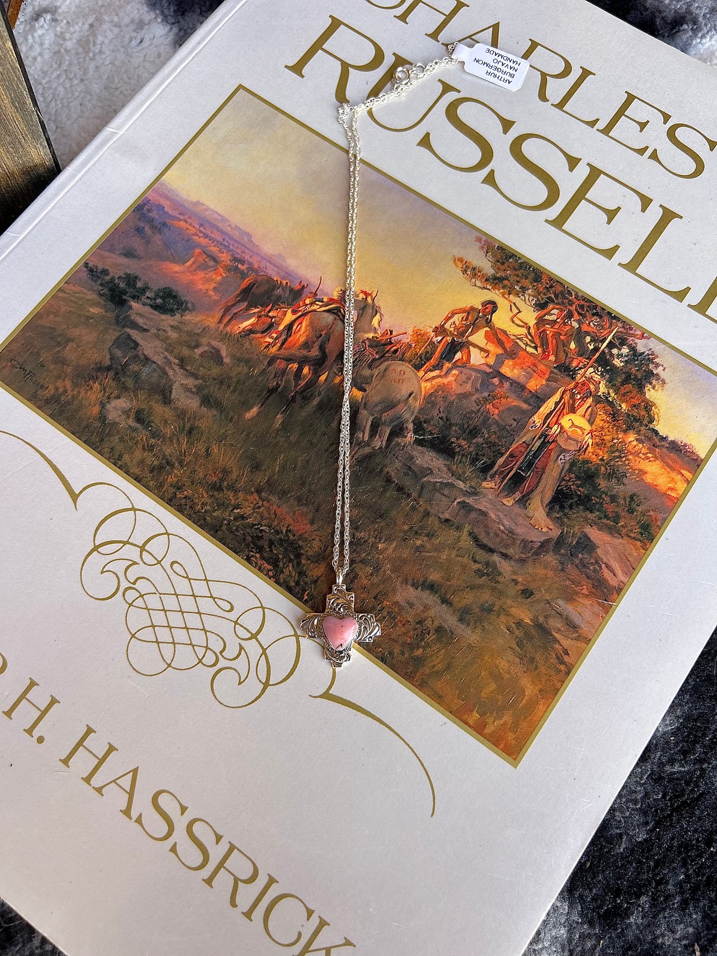 Engraved Blush Heart Necklace