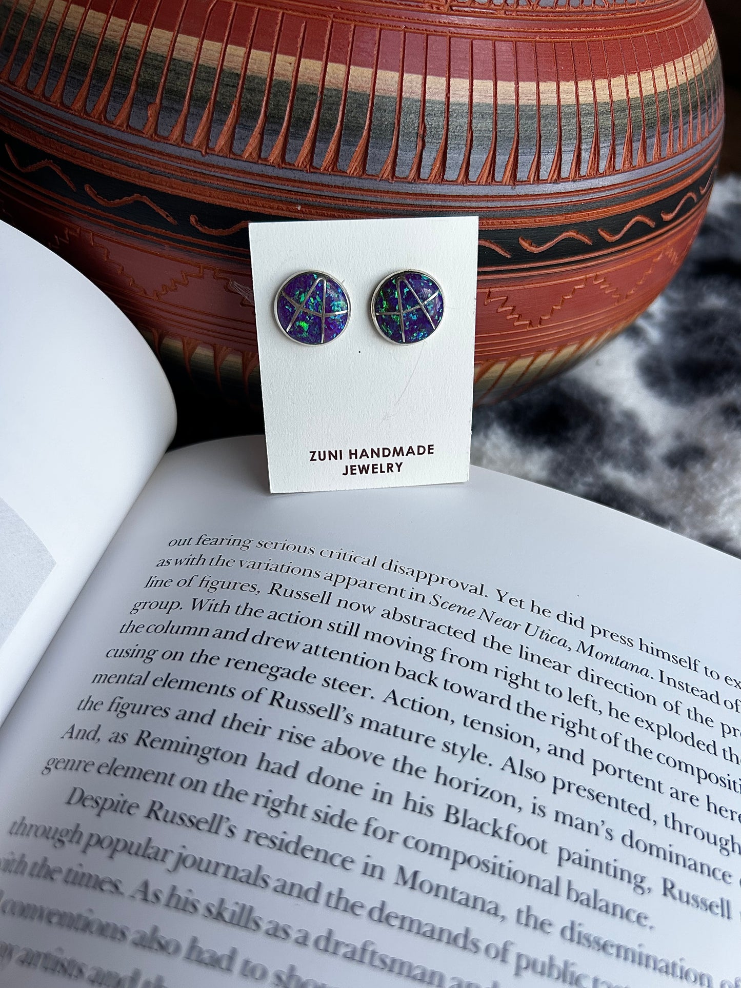 Purple Opal Studs