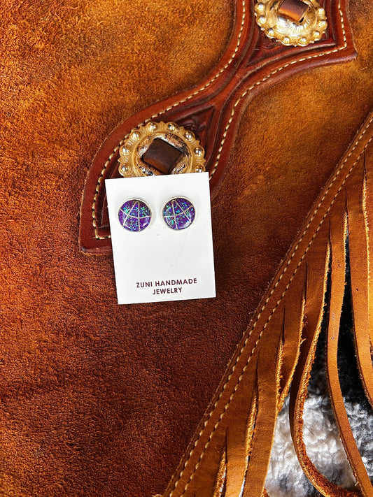 Purple Opal Studs