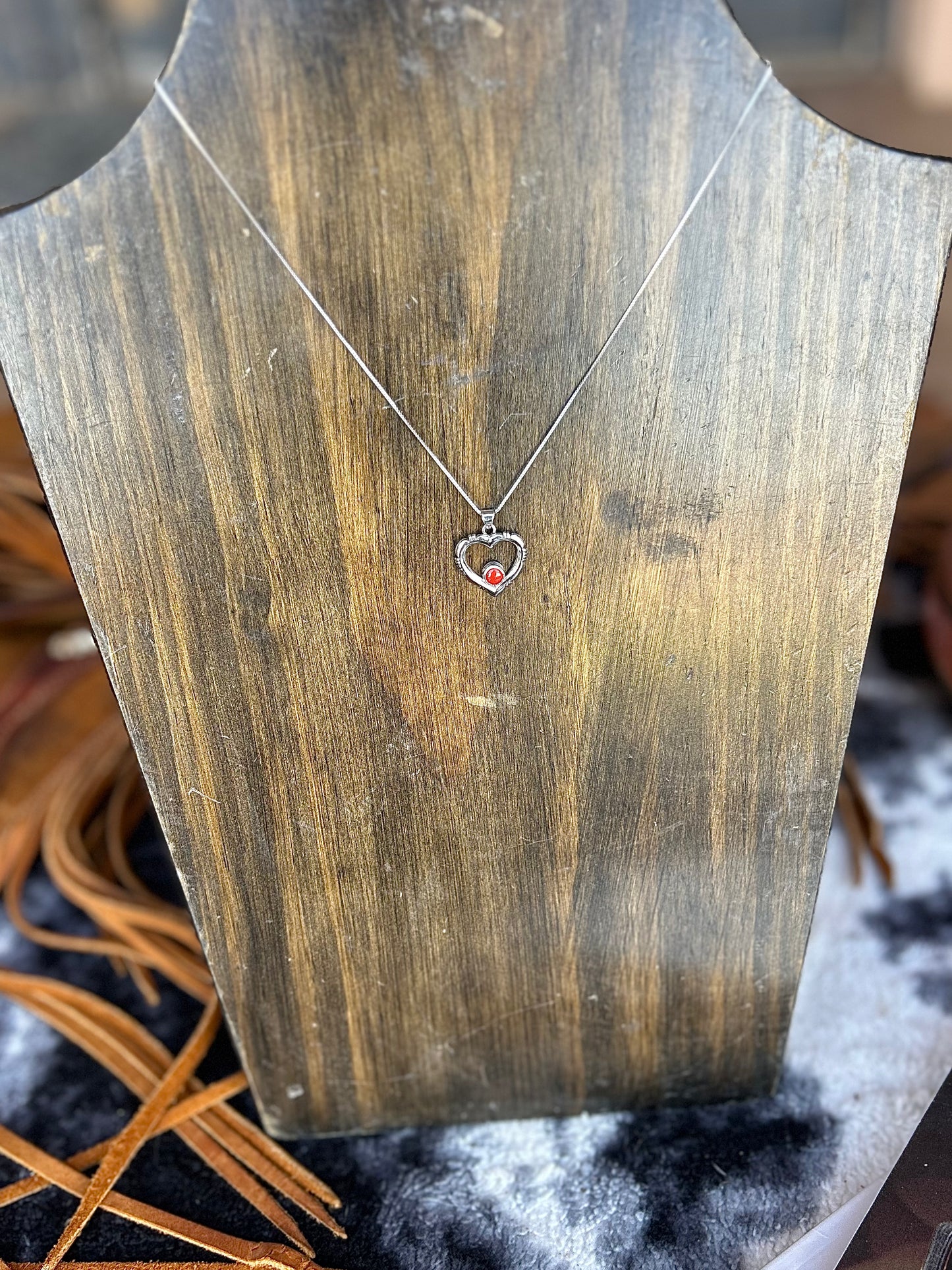 Ruby Heart Necklace