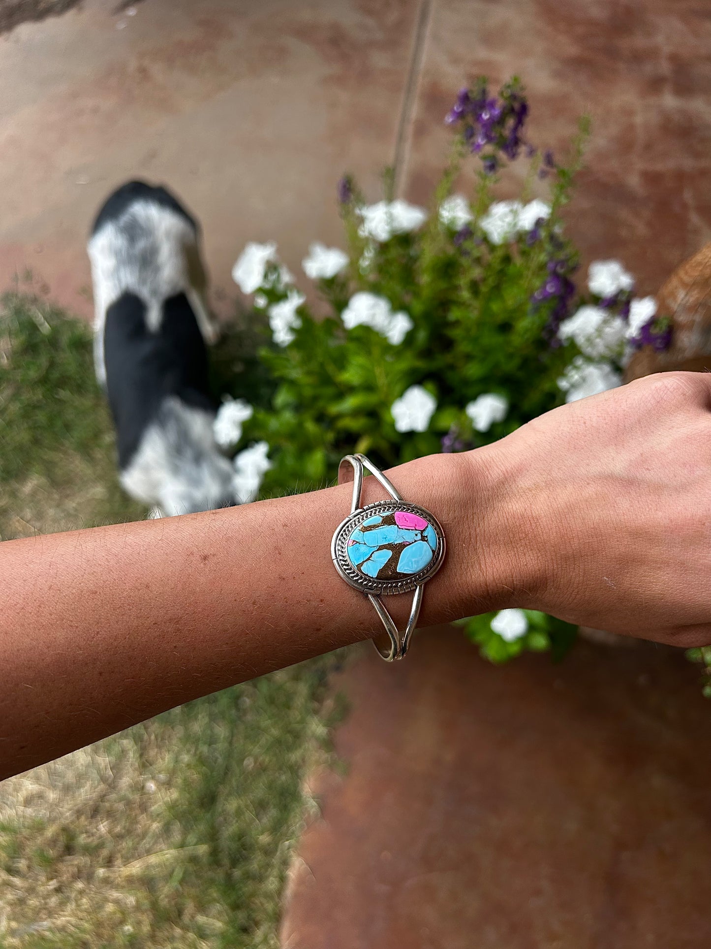 Cotton Candy Stone Cuff